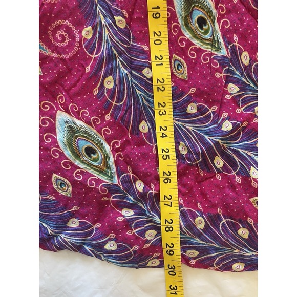 Peacock Paisley 2-in-1 Jumpsuit Harem Pants in Pink Convertible Aladdin Festival - Picture 5 of 8